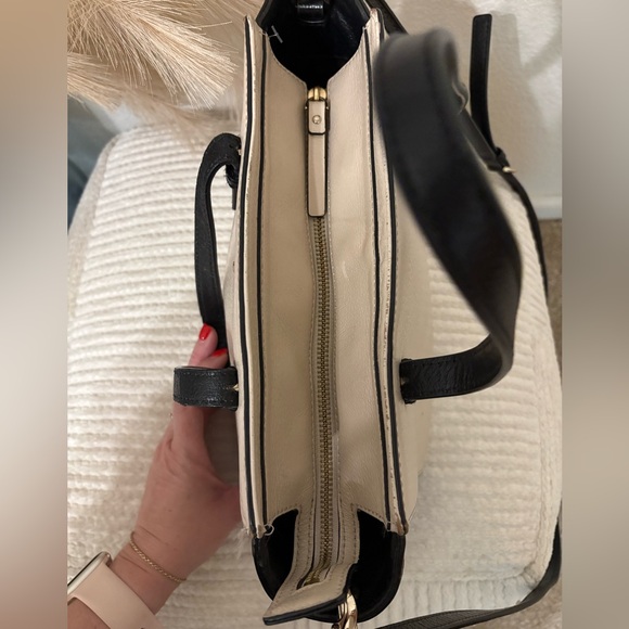 Kate Spade Two-Tone Black and Cream Satchel / Crossbody Bag - Picture 6 of 7